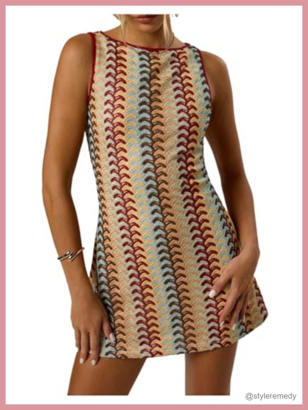 Womens Crochet Mini Dress Boho A-Line Sleeveless Sundress